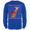 thumbnail image 1 of Old Glory Mens Big Giraffe Scarf Ugly Christmas Sweater Long Sleeve T Shirt, 1 of 6
