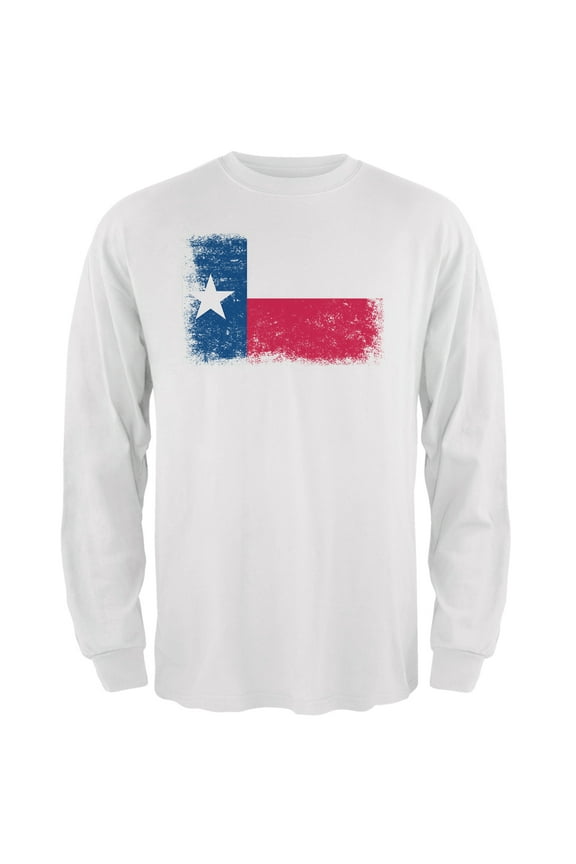 Mens Born and Raised Texas State Flag Long Sleeve Graphic T Shirt