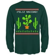 Old Glory Mens Cactus Desert Feliz Navidad Ugly Christmas Sweater Long Sleeve T Shirt
