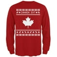 thumbnail image 1 of Old Glory Mens Canadian Canada Eh Ugly Christmas Sweater Long Sleeve T Shirt, 1 of 6