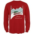 thumbnail image 1 of Old Glory Mens Christmas Dachshund Weiner Winter Wonderland Long Sleeve T Shirt, 1 of 6