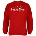 thumbnail image 1 of Old Glory Mens Christmas Let it Snow Script Snowflakes Long Sleeve Sweatshirt, 1 of 6