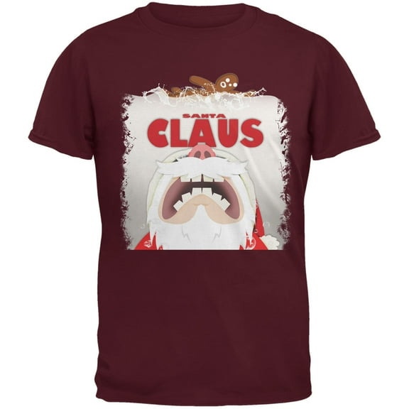 Old Glory Mens Christmas Santa Jaws Claus Horror Short Sleeve T Shirt