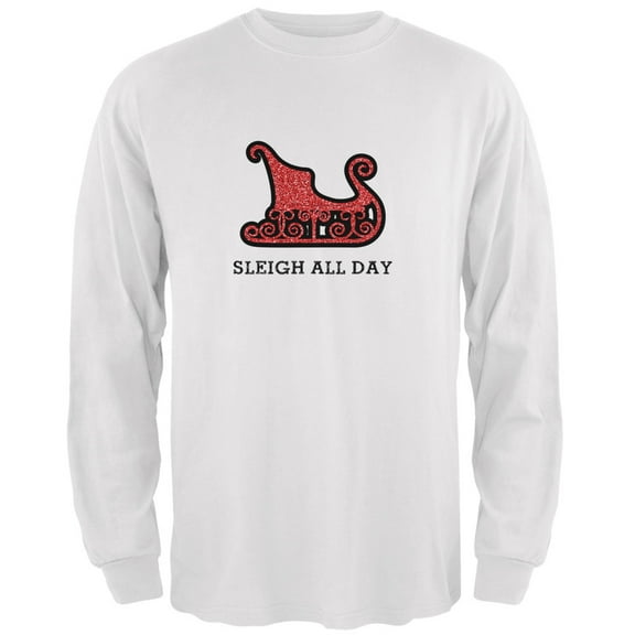 Old Glory Mens Christmas Sleigh Slay All Day Long Sleeve T Shirt