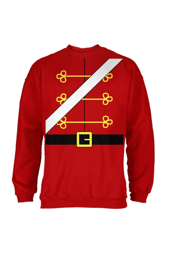 Mens Christmas Toy Soldier Nutcracker Costume Long Sleeve Sweatshirt