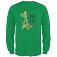 thumbnail image 1 of Old Glory Mens Christmas Tree Rex T-Rex Funny Dinosaur Long Sleeve T Shirt, 1 of 6