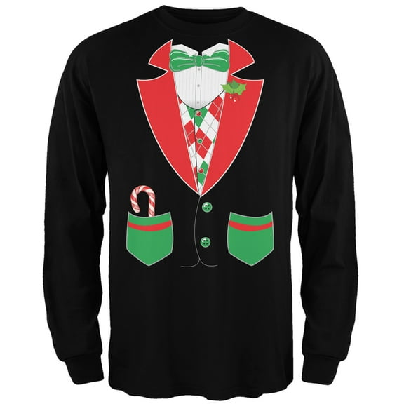 Old Glory Mens Christmas Tuxedo Costume Long Sleeve T Shirt