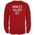 thumbnail image 1 of Old Glory Mens Christmas Worlds Tallest Elf Long Sleeve T Shirt, 1 of 6