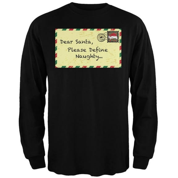 Old Glory Mens Dear Santa Please Define Naughty Long Sleeve T Shirt