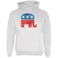 thumbnail image 1 of Old Glory Mens Distressed Republican Elephant Logo Long Sleeve Graphic Hoodie, 1 of 6
