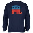 thumbnail image 1 of Old Glory Mens Distressed Republican Elephant Logo Long Sleeve Graphic Sweatshirt, 1 of 6