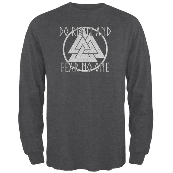 Old Glory Mens Do Right Fear No One Valknut Viking Odin Long Sleeve Graphic T Shirt