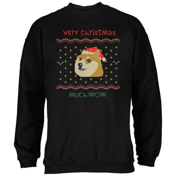 Old Glory Mens Doge Ugly Christmas Sweater Long Sleeve Sweatshirt