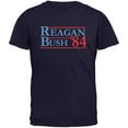 thumbnail image 1 of Old Glory Mens Election 1984 Reagan Bush Distressed Short Sleeve Graphic T Shirt, 1 of 6
