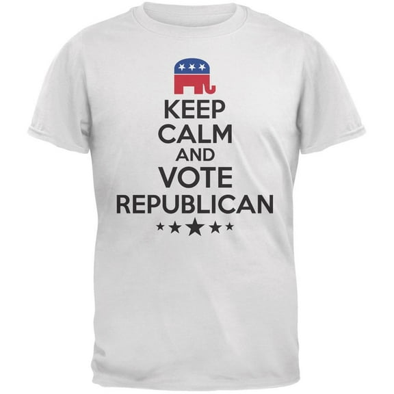 Old Glory Mens Election Keep Calm Vote Republican Short Sleeve Graphic T Shirt
