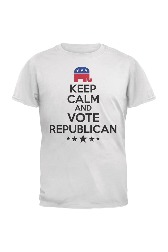 Mens Election Keep Calm Vote Republican Short Sleeve Graphic T Shirt