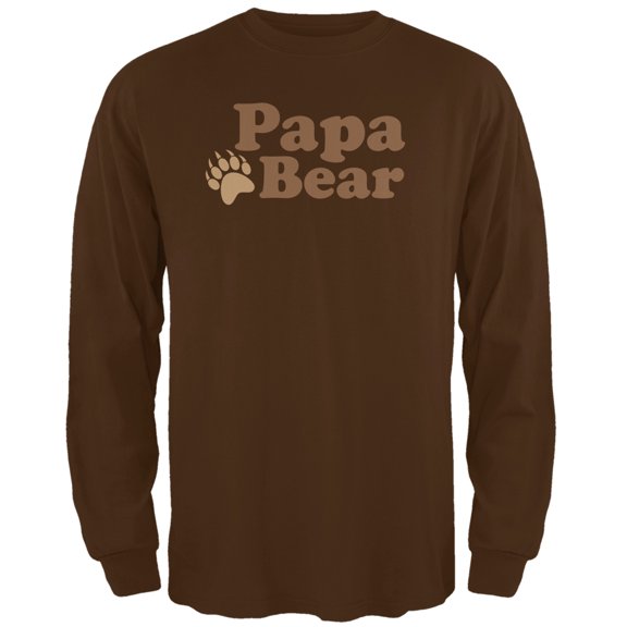 Old Glory Mens Father's Day Papa Bear Long Sleeve Graphic T Shirt