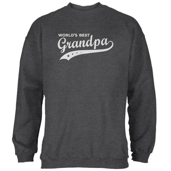 Old Glory Mens Father's Day World's Best Grandpa Long Sleeve Graphic Sweatshirt
