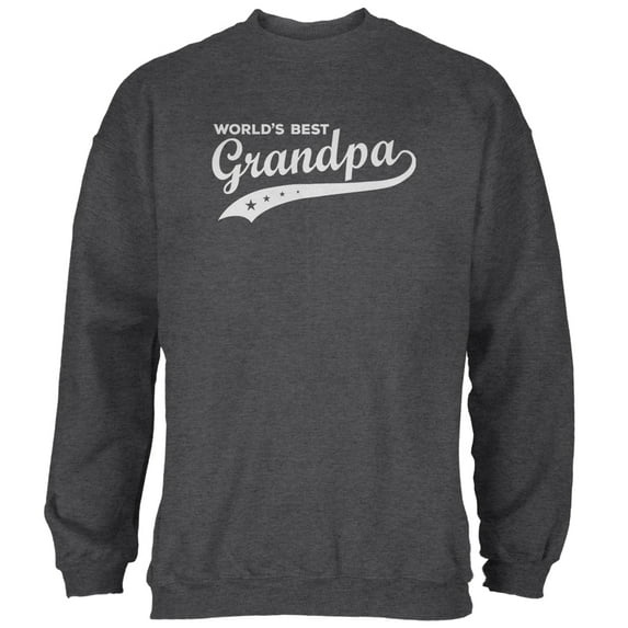 Old Glory Mens Father's Day World's Best Grandpa Long Sleeve Graphic Sweatshirt