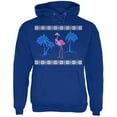 thumbnail image 1 of Old Glory Mens Flamingo Winter Ugly Christmas Sweater Long Sleeve Hoodie, 1 of 6