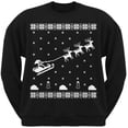 thumbnail image 1 of Old Glory Mens Flying Santa Sleigh Ugly Christmas Sweater Long Sleeve Sweatshirt, 1 of 6