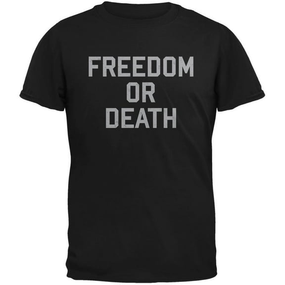 Old Glory Mens Freedom Or Death Inspired By Lester Bangs Short Sleeve Graphic T Shirt