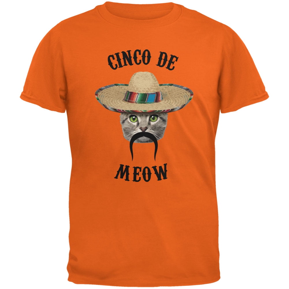 Mens Cinco De Meow T-Shirt Funny Cat Cinco De Mayo Mens Cinco De Meow T-Shirt Funny Cat Cinco De Mayo