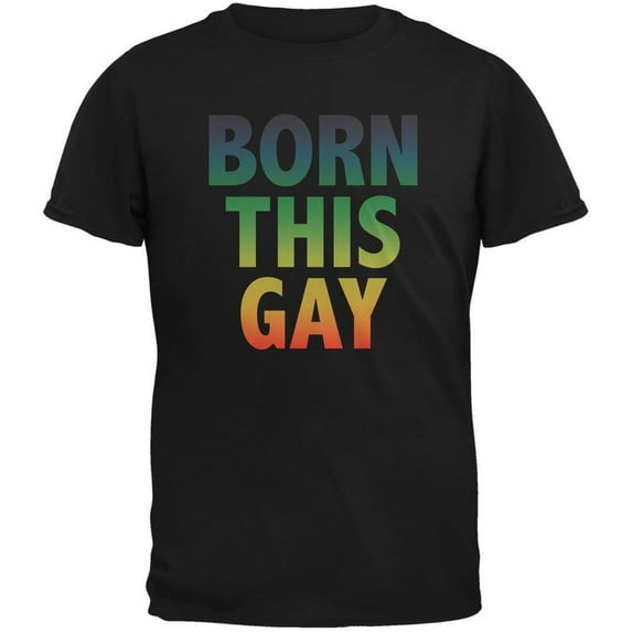 Old Glory Mens Gay Pride LGBT Born This Gay Short Sleeve Graphic T Shirt