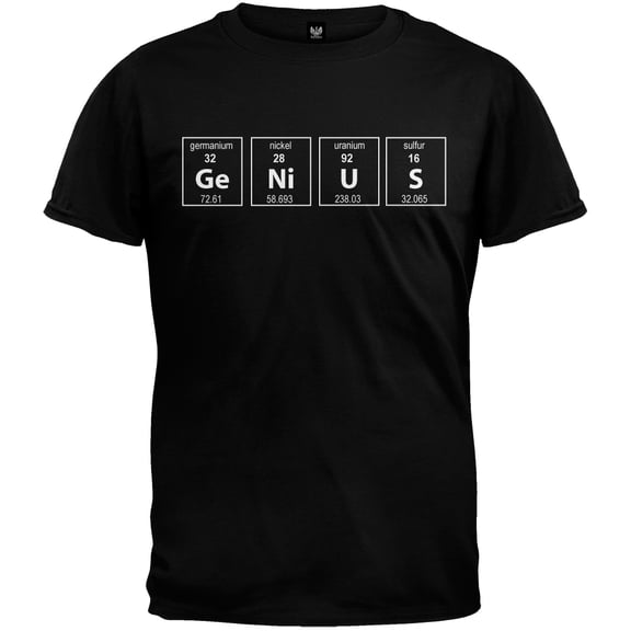 Old Glory Mens Genius Periodic Table Short Sleeve Graphic T Shirt