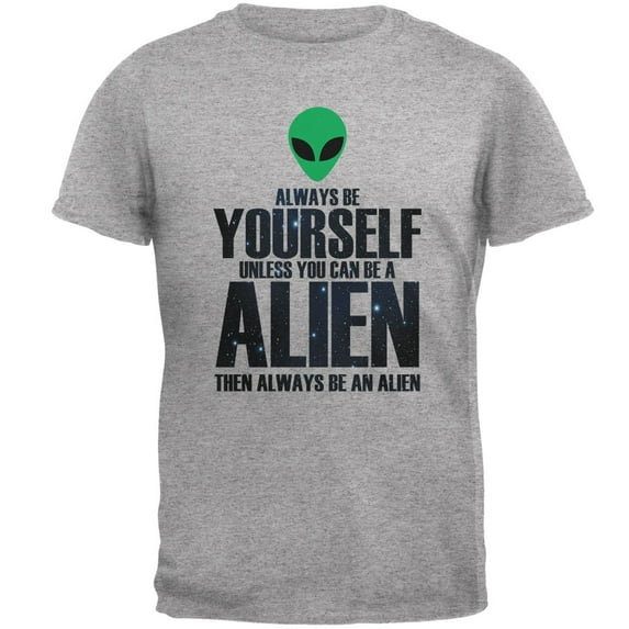 Old Glory Mens Halloween Always Be Yourself Alien Short Sleeve Graphic T Shirt