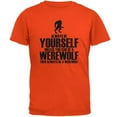thumbnail image 1 of Old Glory Mens Halloween Always Be Yourself Werewolf Short Sleeve T Shirt, 1 of 6