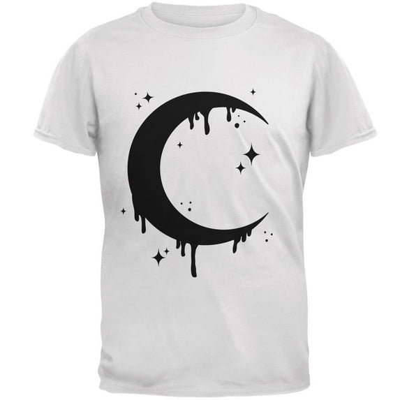 Old Glory Mens Halloween Dripping Crescent Moon Short Sleeve Graphic T Shirt