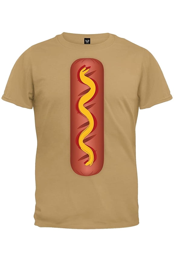 Mens Halloween Hot Dog Costume Short Sleeve Graphic T Shirt