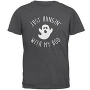 Old Glory Mens Halloween Just Hangin With My Boo Ghost Short Sleeve Graphic T Shirt