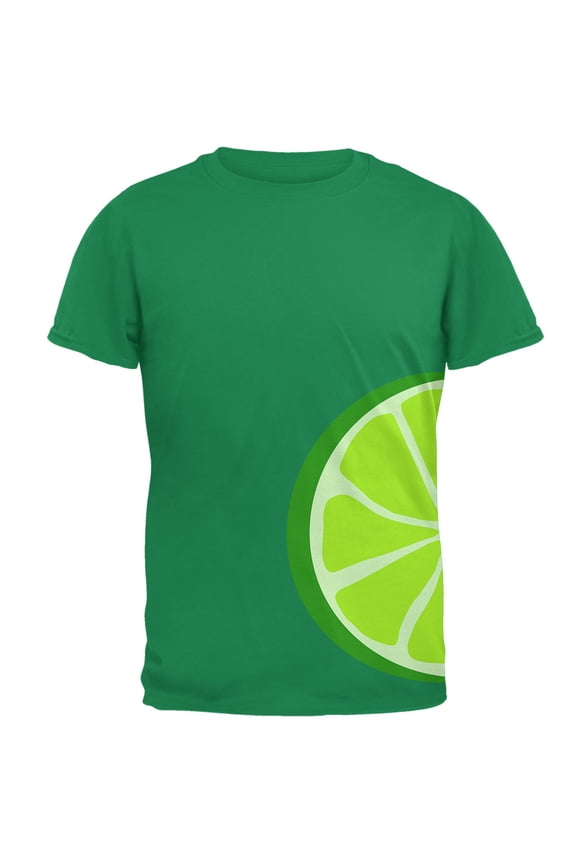 Mens Halloween Lime Slice Costume Short Sleeve Graphic T Shirt