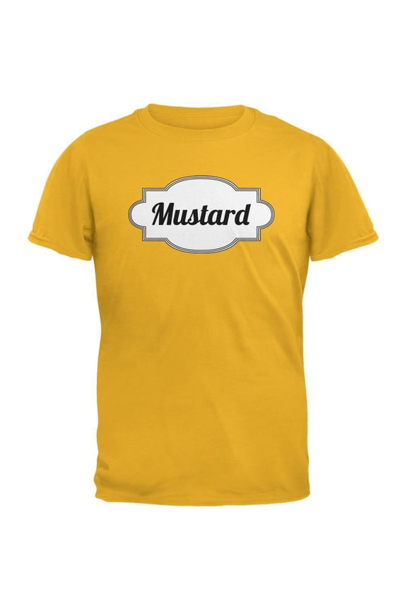 Mens Halloween Mustard Costume Short Sleeve Graphic T Shirt