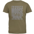 thumbnail image 1 of Old Glory Mens Human Moose Costume Short Sleeve Graphic T Shirt, 1 of 6