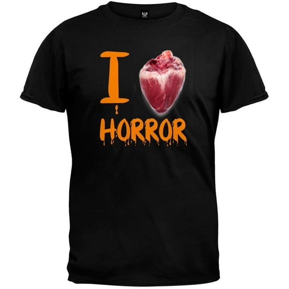 Old Glory Mens I Heart Horror Short Sleeve Graphic T Shirt
