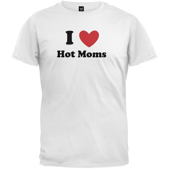 Old Glory Mens I Heart Hot Moms Short Sleeve Graphic T Shirt