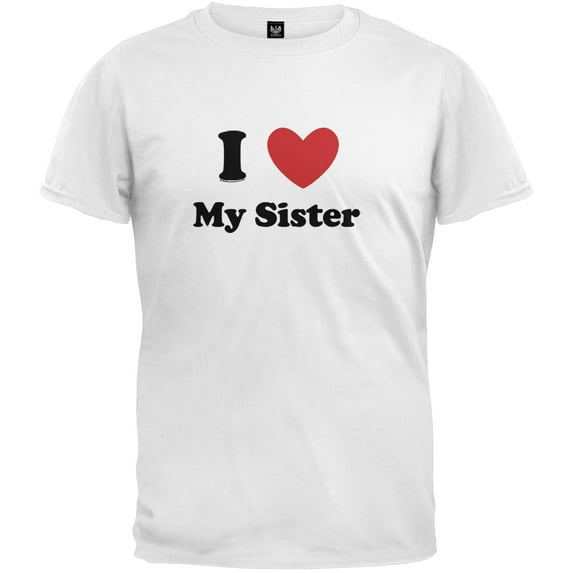 Old Glory Mens I Heart My Sister Short Sleeve Graphic T Shirt