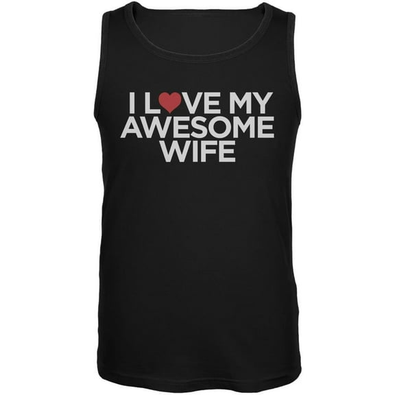 Old Glory Mens I Love My Awesome Wife Sleeveless Graphic Tank Top