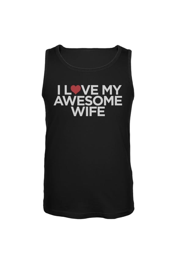 Mens I Love My Awesome Wife Sleeveless Graphic Tank Top