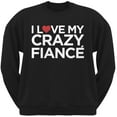 thumbnail image 1 of Old Glory Mens I Love My Crazy Fiance Long Sleeve Graphic Sweatshirt, 1 of 6