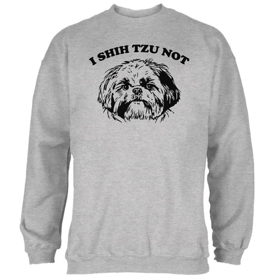 Old Glory Mens I Shih Tzu Not Long Sleeve Graphic Sweatshirt