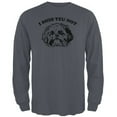 thumbnail image 1 of Old Glory Mens I Shih Tzu Not Long Sleeve Graphic T Shirt, 1 of 6