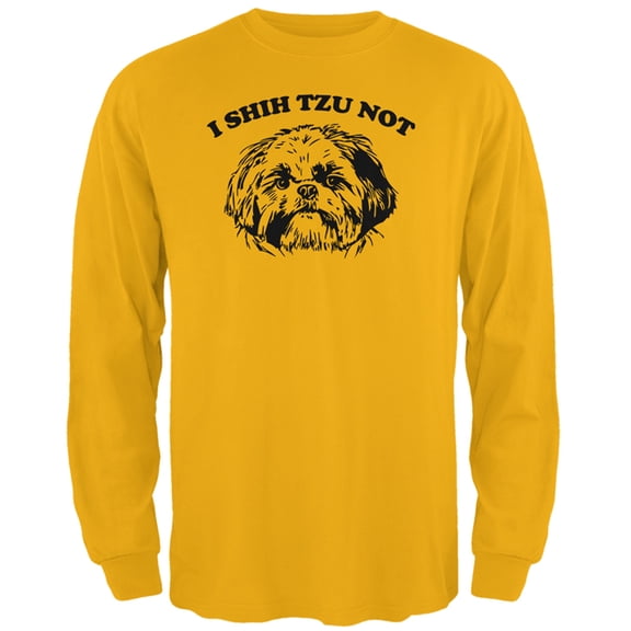 Old Glory Mens I Shih Tzu Not Long Sleeve Graphic T Shirt