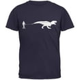 thumbnail image 1 of Old Glory Mens Jurassic Dinosaur T-Rex On A Leash Short Sleeve Graphic T Shirt, 1 of 6