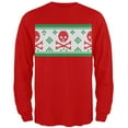 thumbnail image 1 of Old Glory Mens Knit Skull And Crossbones Ugly Christmas Sweater Long Sleeve T Shirt, 1 of 6