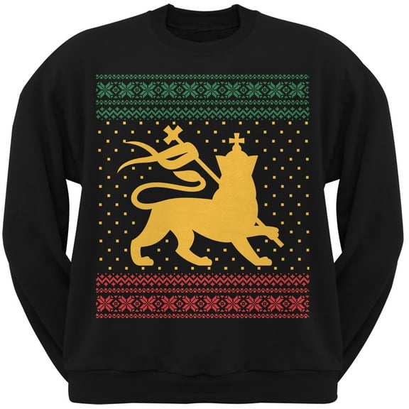 Old Glory Mens Lion of Judah Ugly Christmas Sweater Long Sleeve Sweatshirt