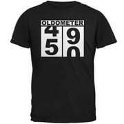Old Glory Mens Milestone Birthday Oldometer Odometer Turning 50 Short Sleeve Graphic T Shirt